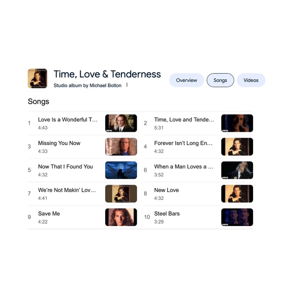 Heart of Stone by CHER and Time Love and tenderness by MICHAEL BOLTON - Picture 5 of 6